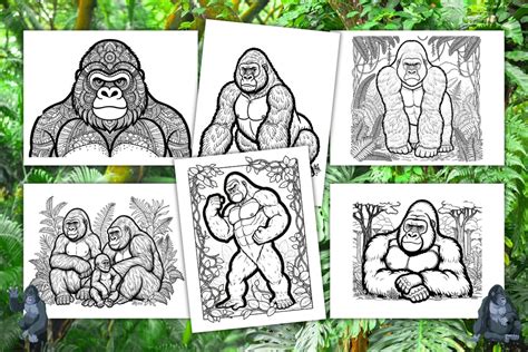 Free Printable Gorilla Coloring Pages