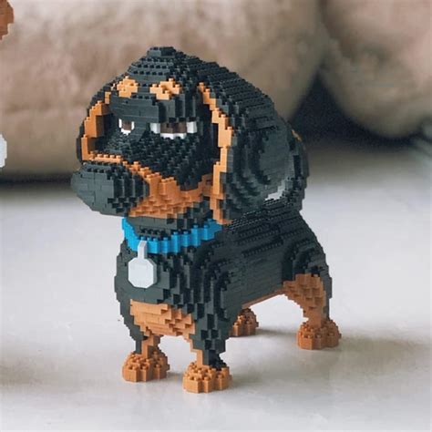 ENHANA Building Block Animals Mini Dog Micro Dogs Animal Set DIY 3D ...