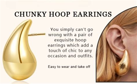Lovemi Movements Chic’ Bottega-Inspired Teardrop Chunky Gold and silver ...