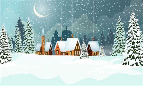 Buy Snow Winter Wonderland Trees Christmas Animated Wallpaper Mural ...