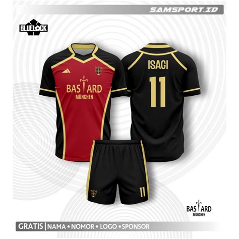 Bluelock Bastard Munich Jersey Free to Put Name & Back Number Dryfit ...