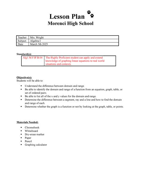 Lesson Plan Example 的图像结果