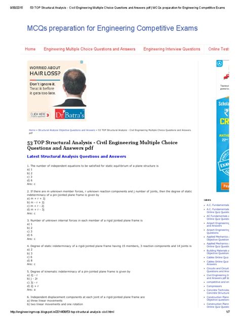 Image result for Civil Engineering Technical Questions