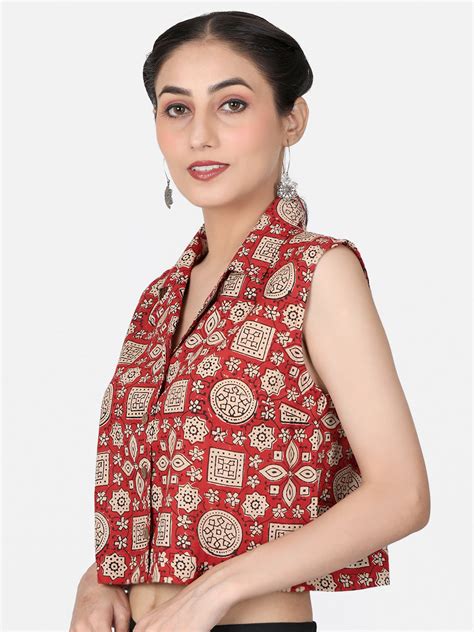 Ajrakh Cotton Crop Top – Llajja