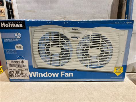Holmes Hawf2021 Dual Blade Twin Window Fan One Touch Assorted Size ...