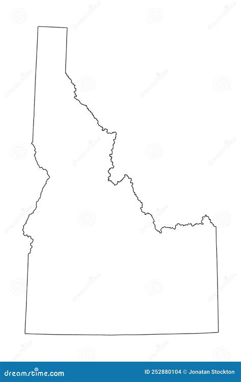 Idaho Vector Outline Vector Map | CartoonDealer.com #133815305
