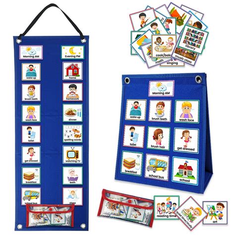 Buy Mewise Visual Schedule Chart for Kids Daily Routine Cards 70 Pieces ...