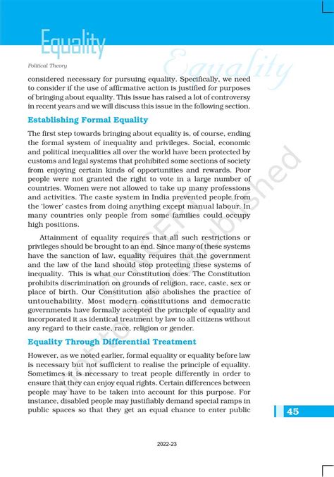 Image result for Class 11 Political Science Chapter Equality Exercise Short-Answer