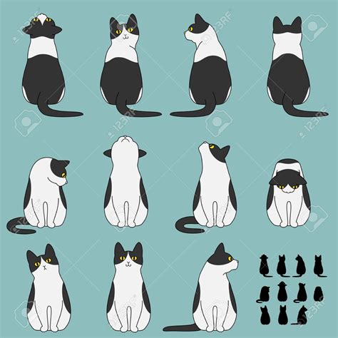 Resultado de imagen para poses sentado | Cat drawing, Cats illustration ...