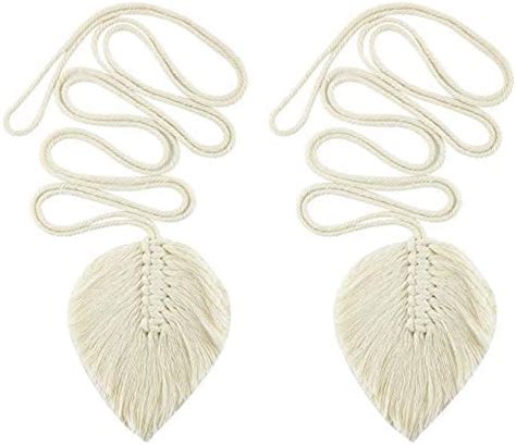 Buy JAZLOG (Pack Of 02) Macrame Cotton DIY Window Modern Curtain ...