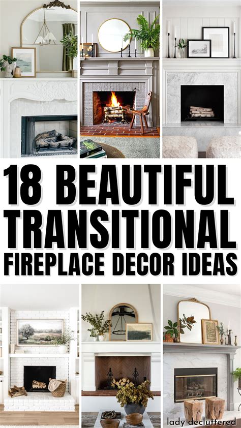 18 Transitional Fireplace Mantel Decor Ideas | Fireplace mantle decor ...