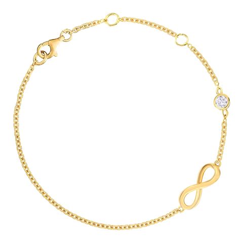 Buy MINUTIAE Infinity Shape Anklet With Solitaire Crystal Diamonds ...