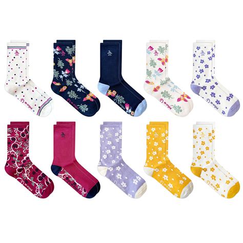 Penguin Ladies Crew Sock Colour 10 Pack | Costco UK