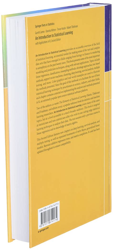 Image result for An Introduction to Statistical Learning with Applications in Python Back Cover