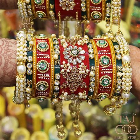 Rajasthani Traditional Bridal Chura Set With Beautiful Kundan and Latk ...