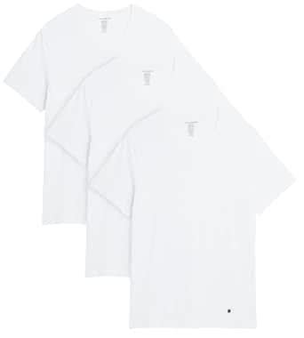 Lucky Brand Men's V-Neck Cotton Undershirt, 3-Pack, White, Small ...