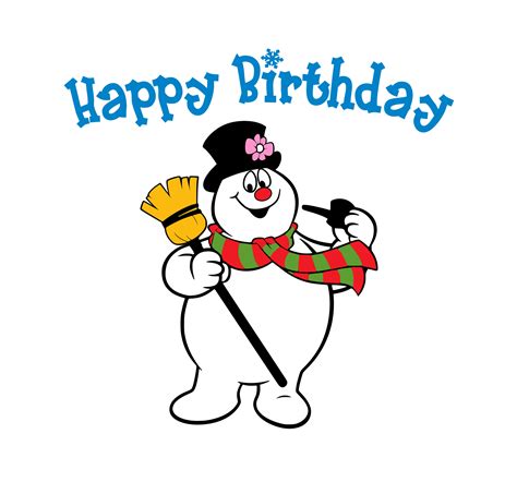 Frosty the Snowman "Happy Birthday!" Digital DXF | PNG | SVG Files ...