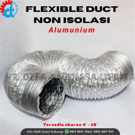 Promo Selang Alumunium Flexible Duct non isolasi 8 inch - 10 meter ...