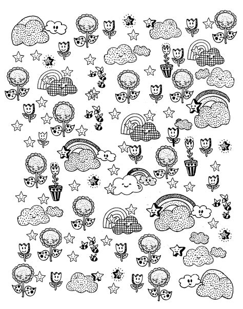 Doodle art to color for kids - Doodle Art Coloring Pages for Kids