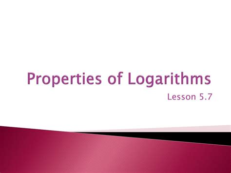 Properties of Logarithms 的图像结果