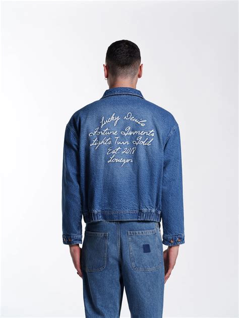 LoveGen Unisex Lucky Denim Jacket | Trucker Fit | 100% Cotton Premium ...