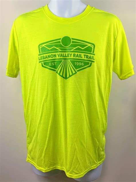 Performance Tee - Safety Green - Lebanon Valley Rails-to-Trails