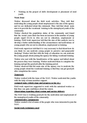 Block-1 Field Work Manual - MSWL - 013 Field Work Manual for Students ...