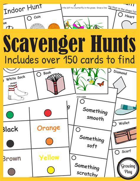 Scavenger Hunts - Physical Activity and Visual Skill Practice - Growing ...
