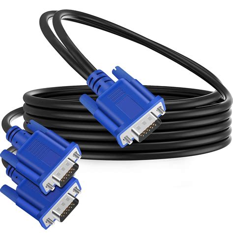 VGA Splitter Cable Dual Monitor Y Adapter Video Cord 1 Male to 2 Male ...