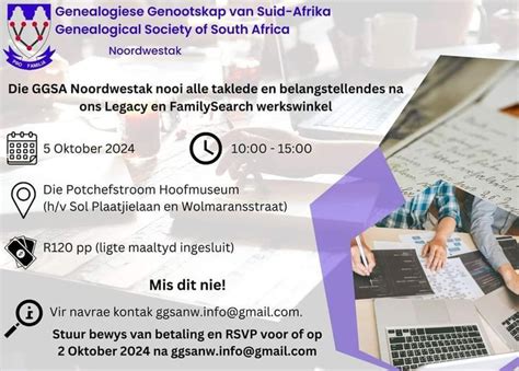 GGSA North-West Branch presents: Workshop for using Legacy Family Tree ...