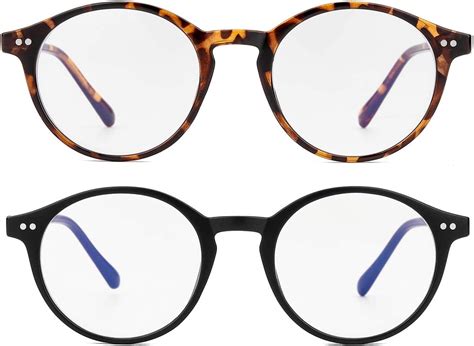 Gleyemor Vintage Round Frame Blue Light Glasses for Men and India | Ubuy