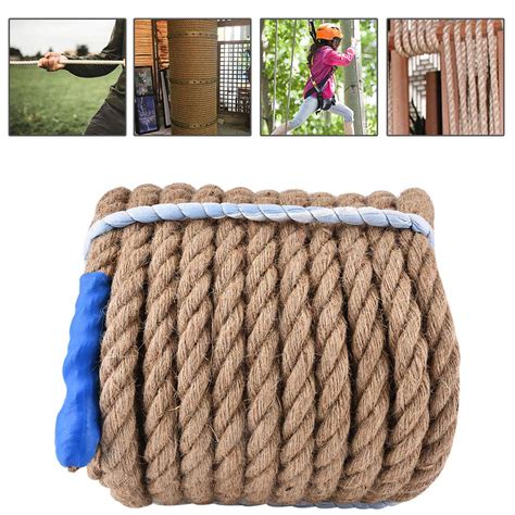 Alomejor Jute Rope 20M Durable Natural Jute Climbing Rope for Tug-of ...
