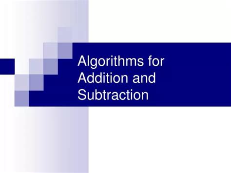 Algorithms Addition Subtraction 的图像结果