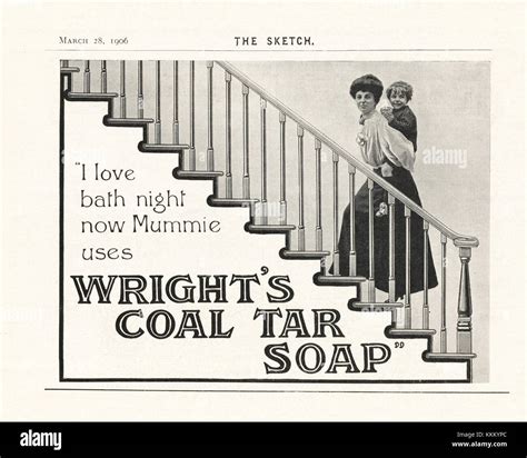1906 UK Magazine Wright's Coal Tar Soap Advert Stock Photo - Alamy
