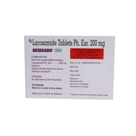 Seizgard 200mg Tablet 10's Price, Uses, Side Effects, Composition ...