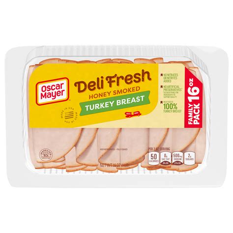 Honey Smoked Turkey Breast Sliced Lunch Meat
