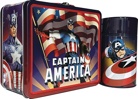 Amazon.com: Captain America Tin Titans Previews Exclusive Lunch Box ...