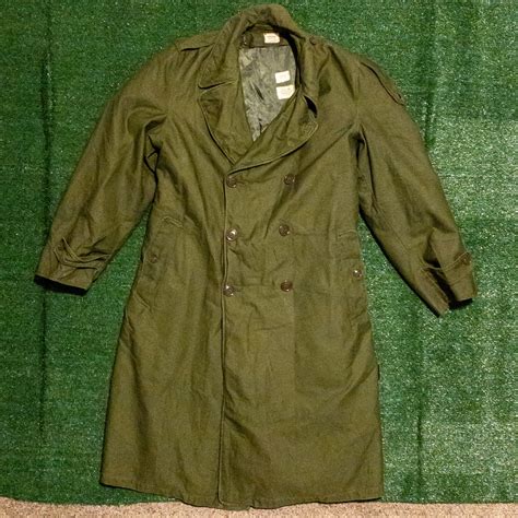 VINTAGE US ARMY OG-107 OVERCOAT MENS MILITARY JACKET … - Gem
