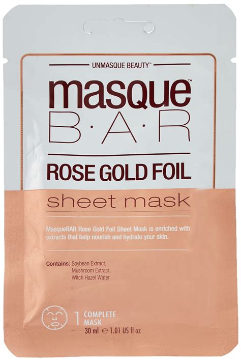 Masque Bar Rose Gold Foil Sheet Mask - 1.01 Fluid Ounce | TheGlobalGenie