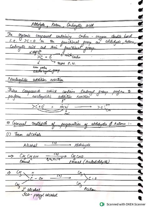 Organic Compounds: Aldehydes, Ketones, and Carboxylic Acids Study Guide ...