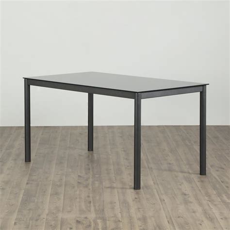 Buy Allen Glass Top 6-Seater Dining Table - Black from Home Centre at ...