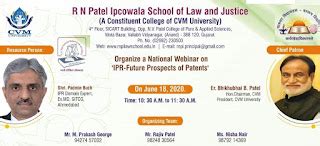 Webinar on ‘IPR - Future Prospects of Patents’ on June 18, 2020, 10:30 ...