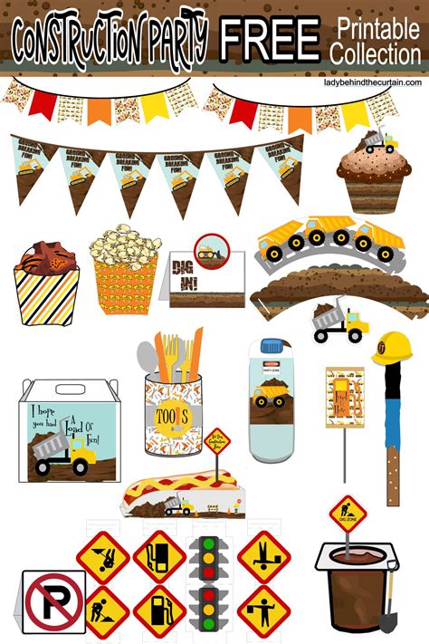 Construction Theme Party Printables Construction Birthday Party