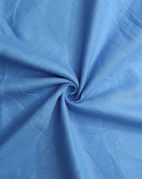CERULEAN BLUE PLAIN LINEN SHIRTING FABRIC – Sahni Fabs
