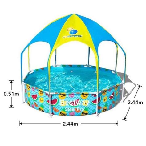 Bestway 8Ft. Shower Pool With Canopy — Toycra