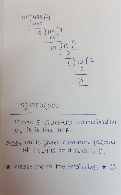 115,475,1250 write in continued division method - Brainly.in