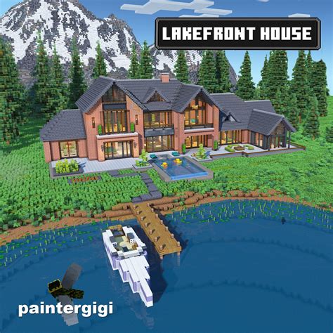 Lake House Ideas Minecraft Lake House Minecraft By Katcombs On