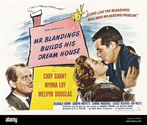 Melvyn Douglas, Myrna Loy & Cary Grant Poster Film: Mr. Blandings ...