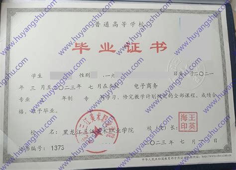 黑龙江三江美术职业学院毕业证样本-胡杨树样本网