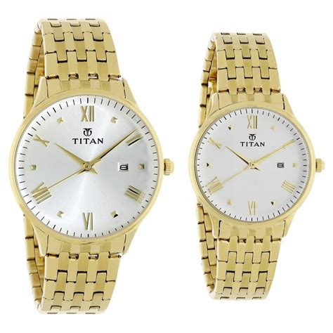 Buy Online Titan Bandhan White Dial Analog with Date Stainless Steel ...